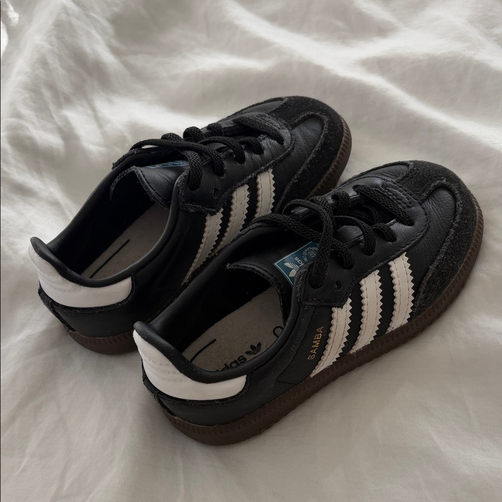 Adidas Kids Black and White Samba Sneakers